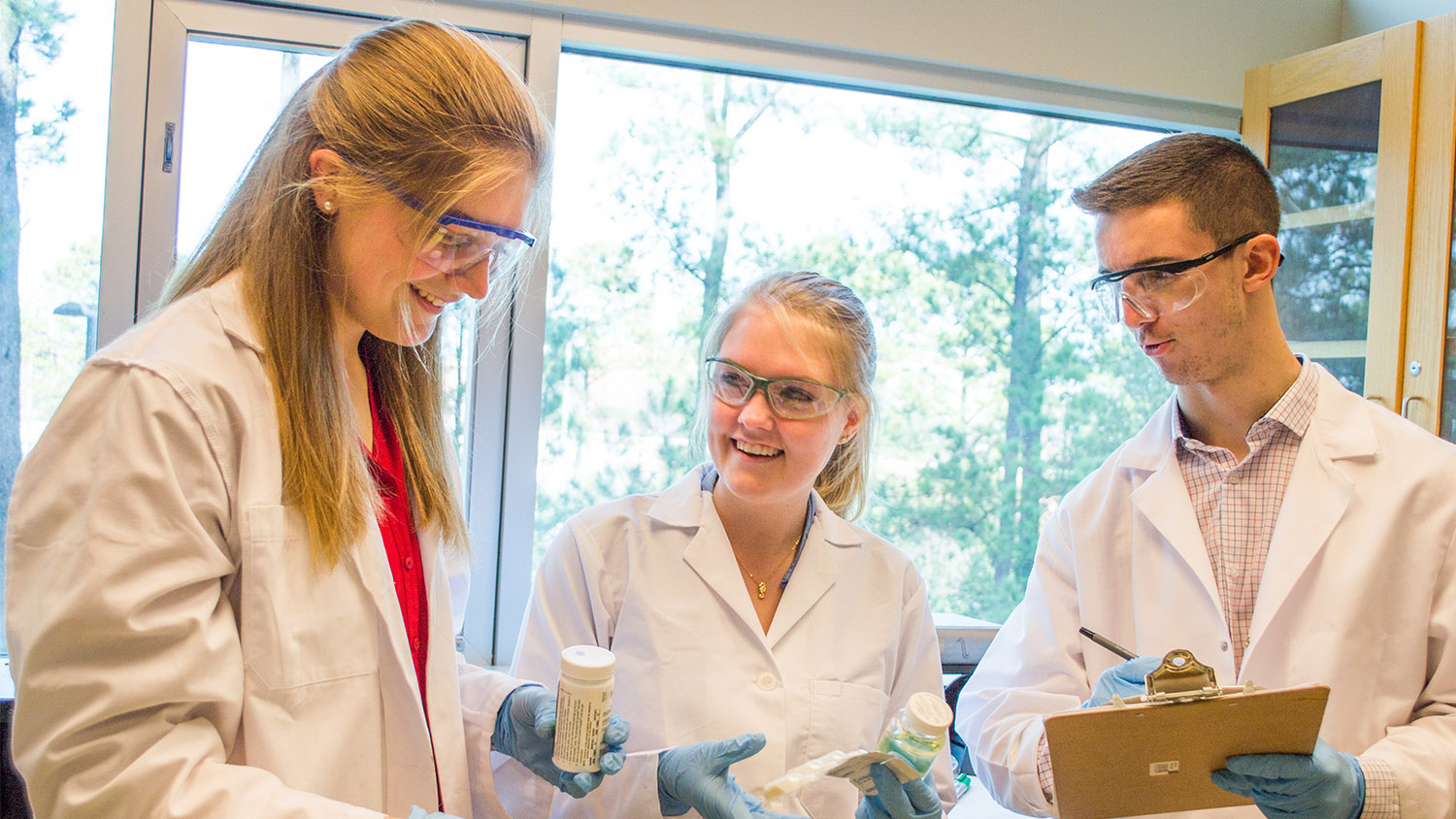 Students in the lab