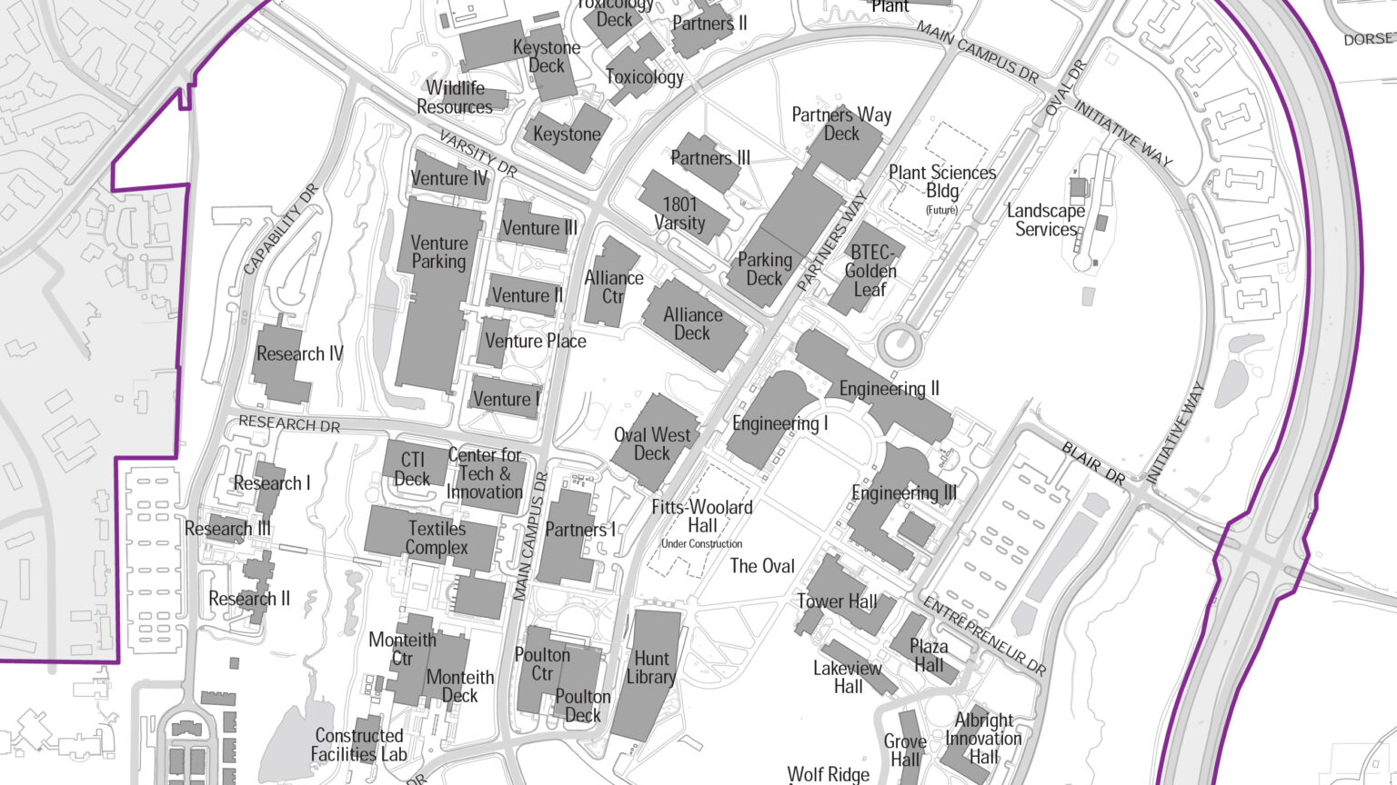 NC State University Centennial Campus Map